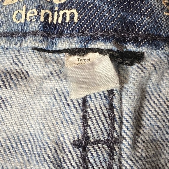 MOSSIMO Women Blue Tie Dye Raw Frayed Hem Jean Shorts Size 15” Waist - Picture 6 of 6